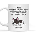 Custom Christmas Birthday Gifts For Dog Lovers • Handling My Poop - Personalized Coffee Mug