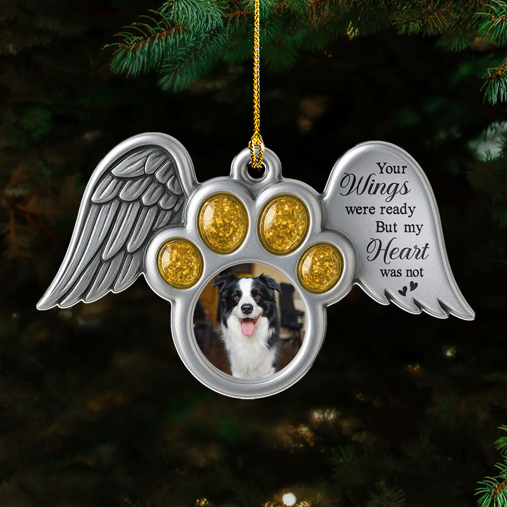 Custom Christmas Memorial Sympathy Gifts For Dogs, Cats • My Heart Were Not - Personalized Acrylic Ornament