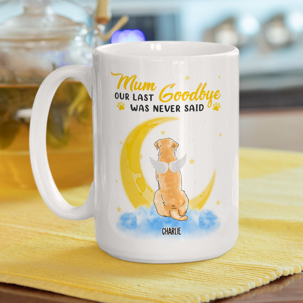 Custom Photo Mother's day Birthday Gifts For Cat Mom, Cat Lovers • Mom Our Last Goodbye - Personalized Coffee Mug