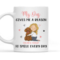 Custom Mother's day Birthday Gifts For Cat Mom, Cat Lovers • My Dog Gives Me - Personalized Coffee Mug