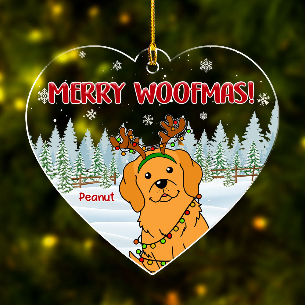 Custom Christmas Decor Home Birthday Gifts For Dog Lovers • Dog With Love - Personalized Acrylic Ornament