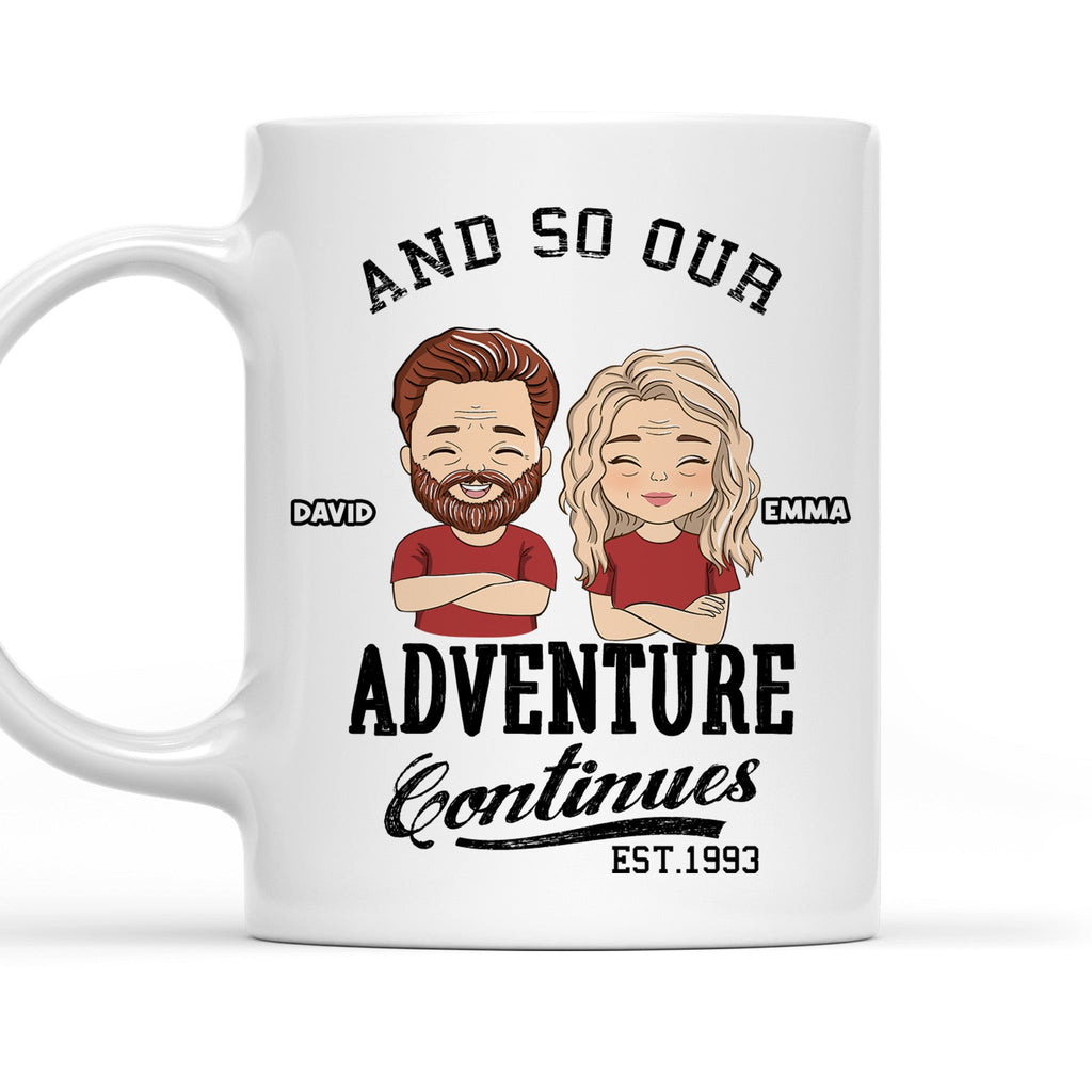 The Adventure Continues - Personalized Coffee Mug