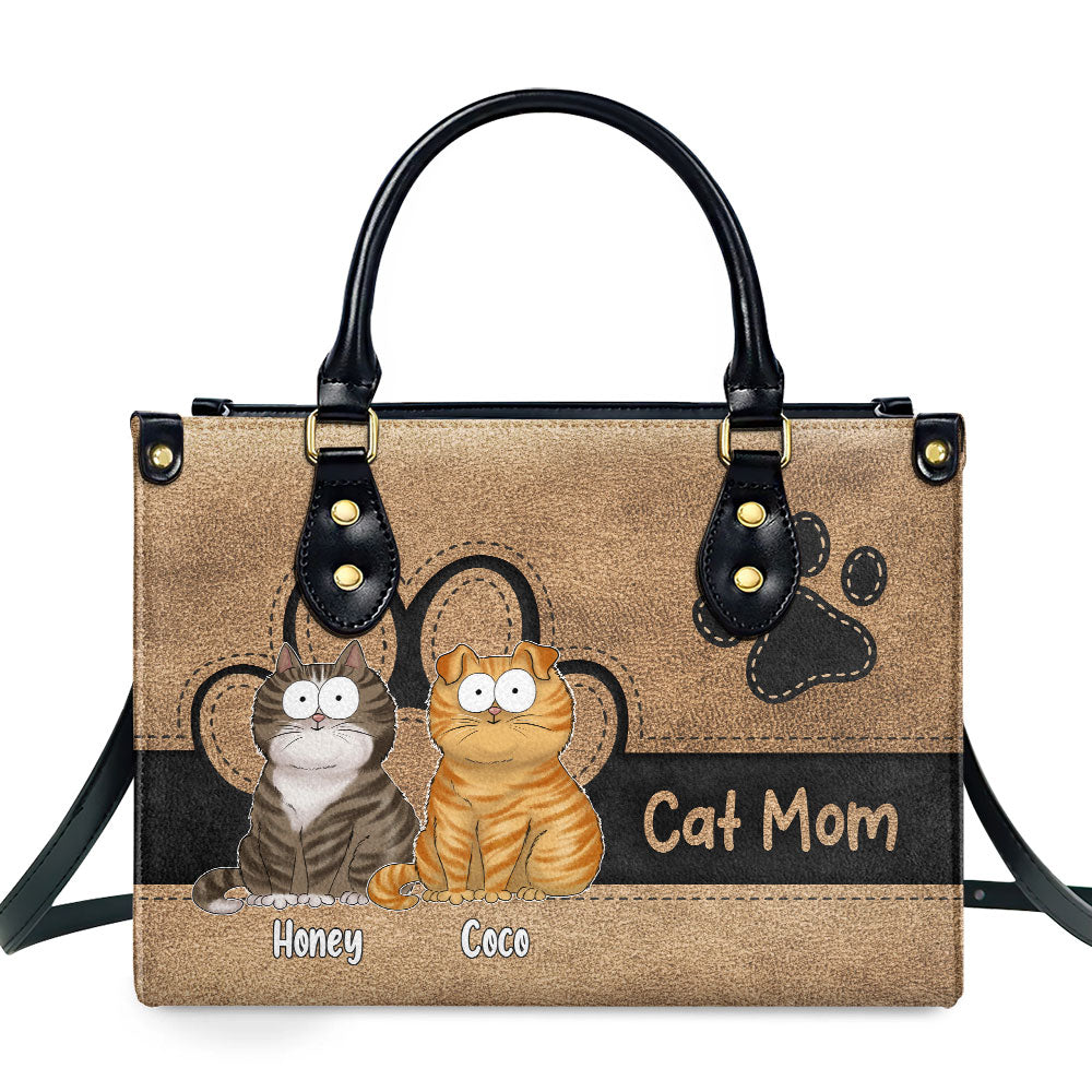 Elegant Pet Mom - Personalized Leather Bag