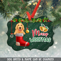 Merry Woofmas Dog - Personalized Aluminum Ornament