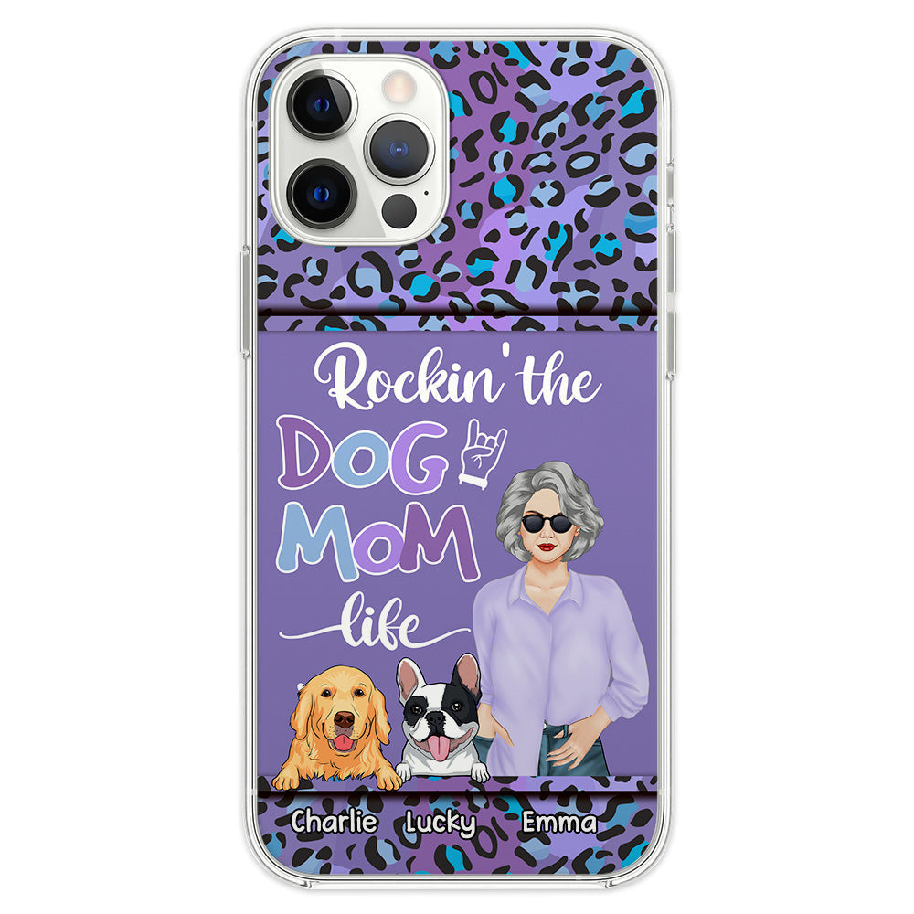 Dog Mom Leopard - Personalized Phone Case