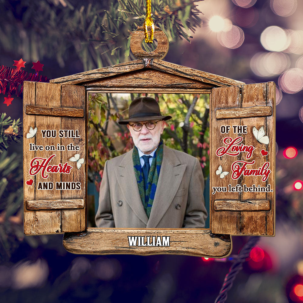 Window Hearts And Minds - Personalized 1-layered Wood Ornament
