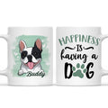 Custom Christmas Birthday Gifts For Dog Lovers • Happiness Is Having A Dog - Personalized Coffee Mug