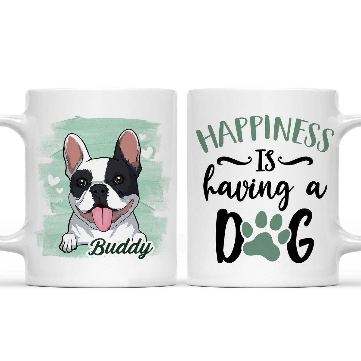 Custom Christmas Birthday Gifts For Dog Lovers • Happiness Is Having A Dog - Personalized Coffee Mug