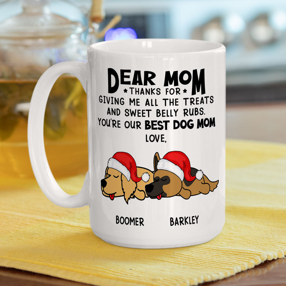Custom Photo Christmas Birthday Gifts For Dog Lovers • All The Treats - Personalized Coffee Mug