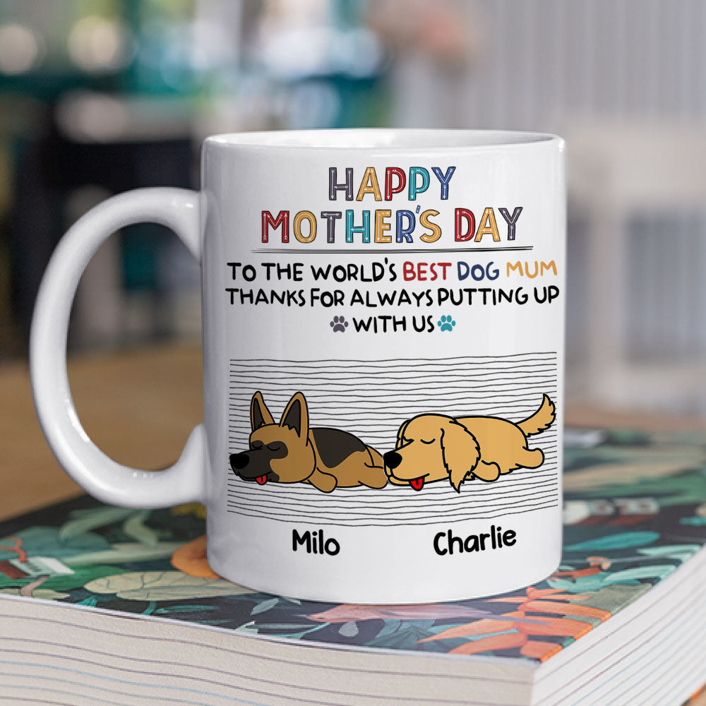 Custom Photo Christmas Birthday Gifts For Dog Lovers • To The Best Dog Mom - Personalized Coffee Mug