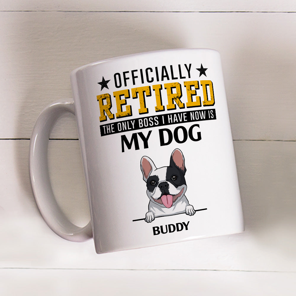 Custom Christmas Birthday Gifts For Dog Lovers • Officially Retired - Personalized Coffee Mug