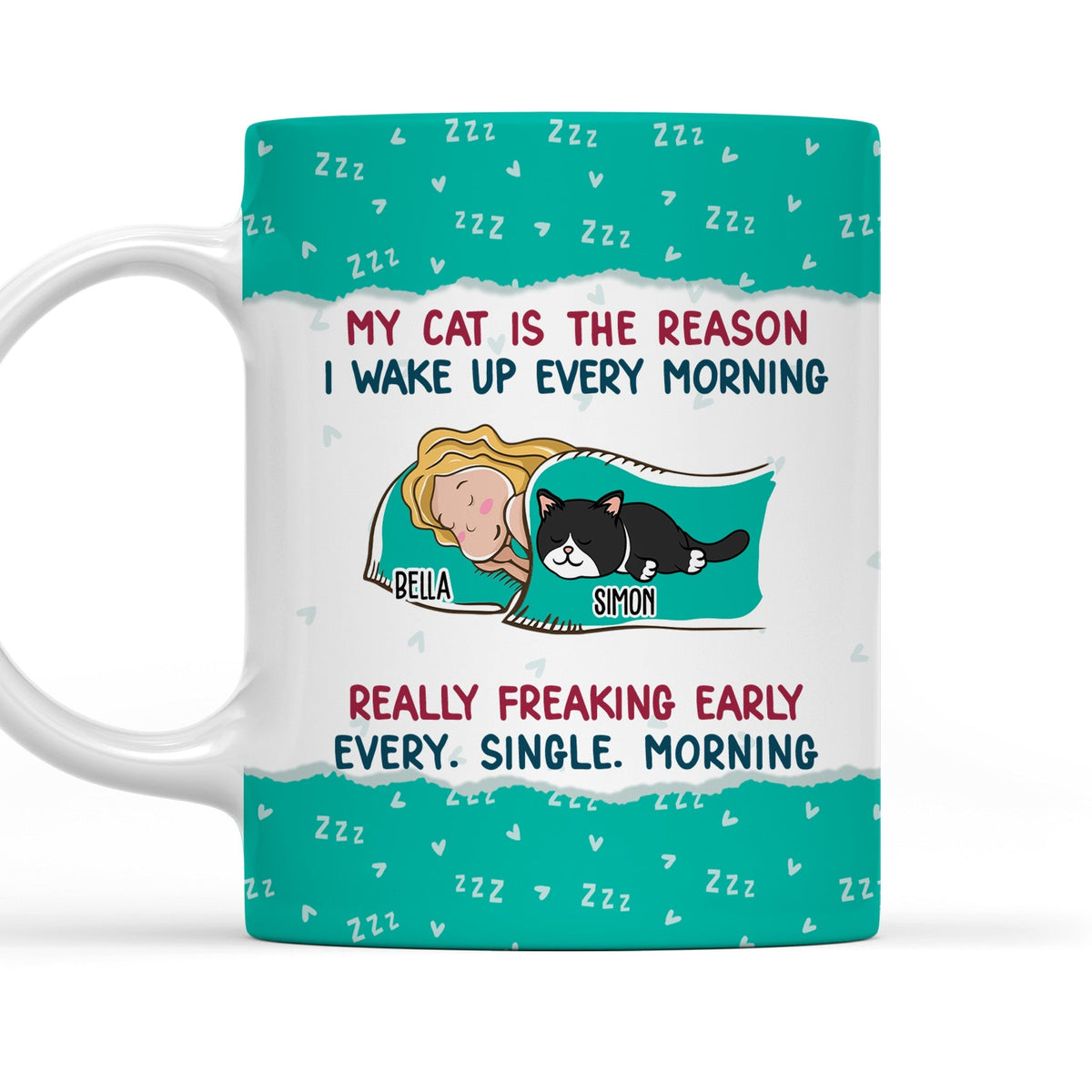 Custom Mother's day Birthday Gifts For Cat Mom, Cat Lovers • The Reason - Personalized Coffee Mug