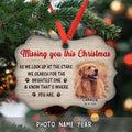 Custom Christmas Memorial Sympathy Gifts For Dogs, Cats • Missing You This Christmas - Personalized Aluminum Ornament