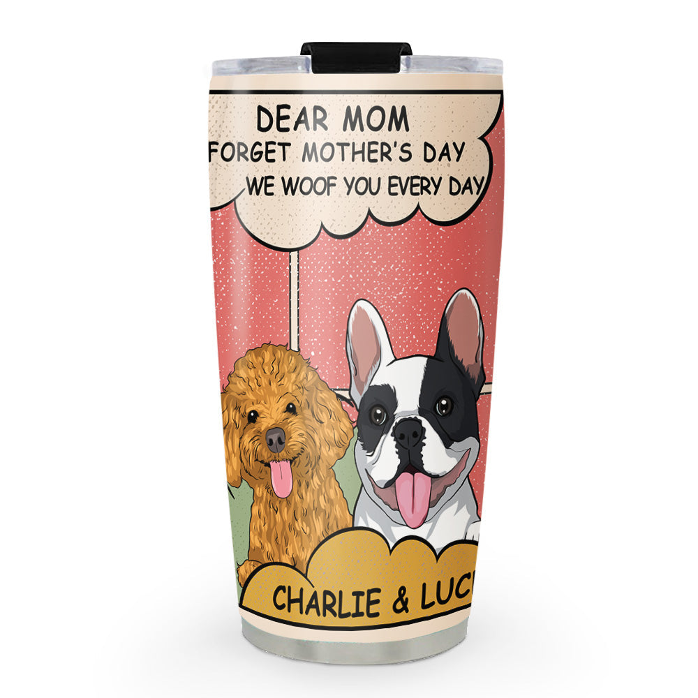 Custom Christmas Birthday Gifts For Dog Lovers • Woof You - Personalized Tumbler