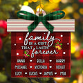 Family Is A Gift - Personalized 1-layered Wood Ornament