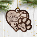Custom Christmas Memorial Sympathy Gifts For Dogs, Cats • A Big Piece Of My Heart - Personalized 2-layered Wood Ornament