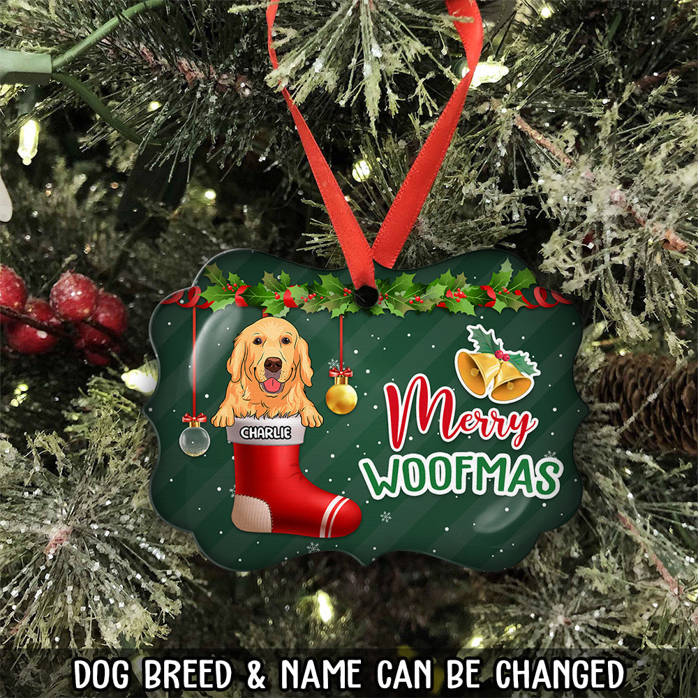 Merry Woofmas - Personalized Aluminum Ornament