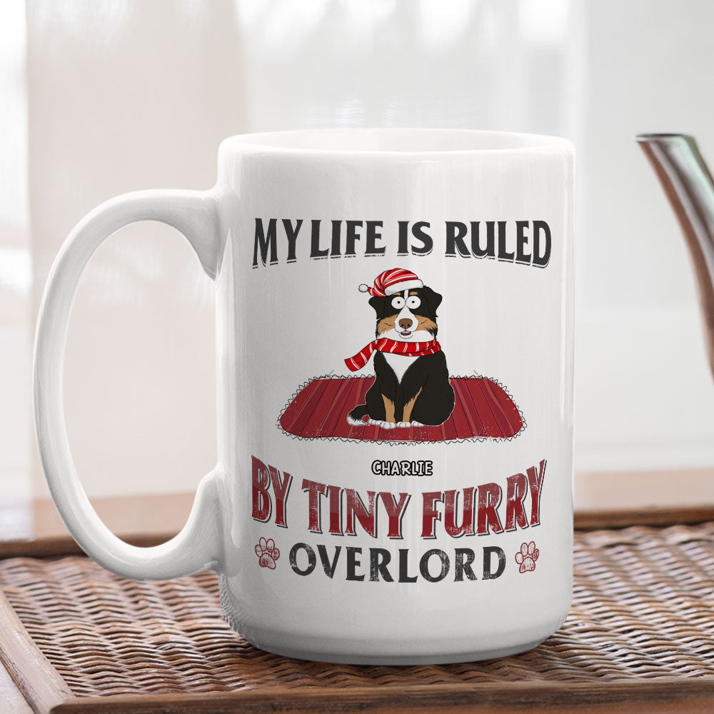 Custom Photo Mother's day Birthday Gifts For Cat Mom, Cat Lovers • Tiny Furry Overlords - Personalized Coffee Mug