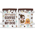 Custom Mother's day Birthday Gifts For Dog Mom, Dog Lovers • Coffee And Dog - Personalized 3D Inflated Effect Mug