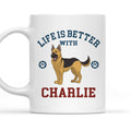 Custom Photo Christmas Birthday Gifts For Dog Lovers • Retro Life Is Better - Personalized Coffee Mug