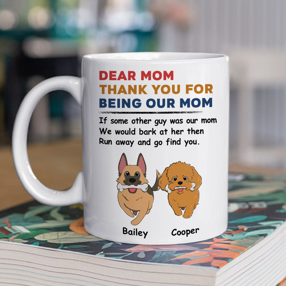 Custom Christmas Birthday Gifts For Dog Lovers • Thank You For Being My Dad - Personalized Coffee Mug