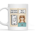 Custom Mother's day Birthday Gifts For Cat Mom, Cat Lovers • How Cat People Wake Up - Personalized Coffee Mug