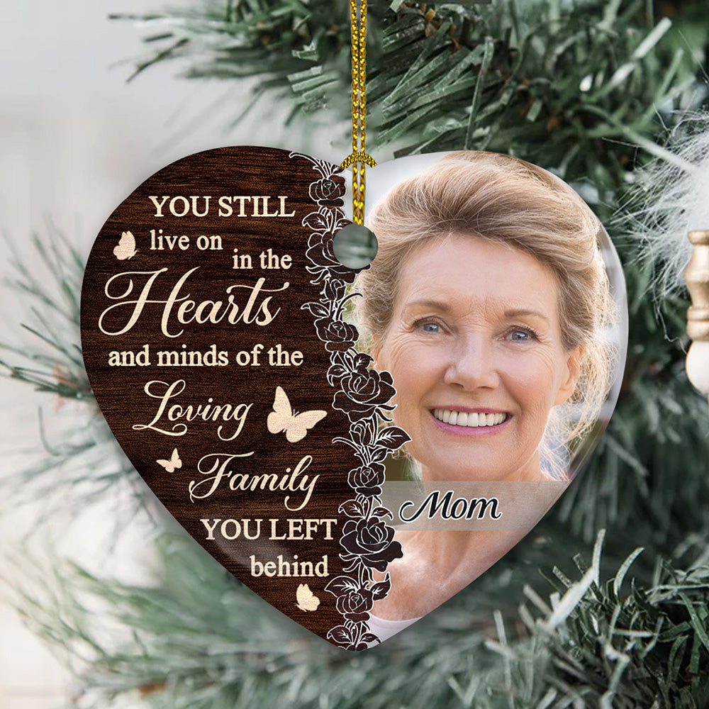 Always Be Remembered - Personalized Heart Ceramic Ornament