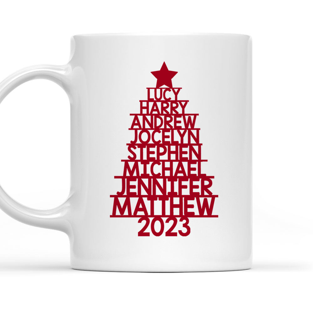 Name On Christmas Tree - Personalized Coffee Mug