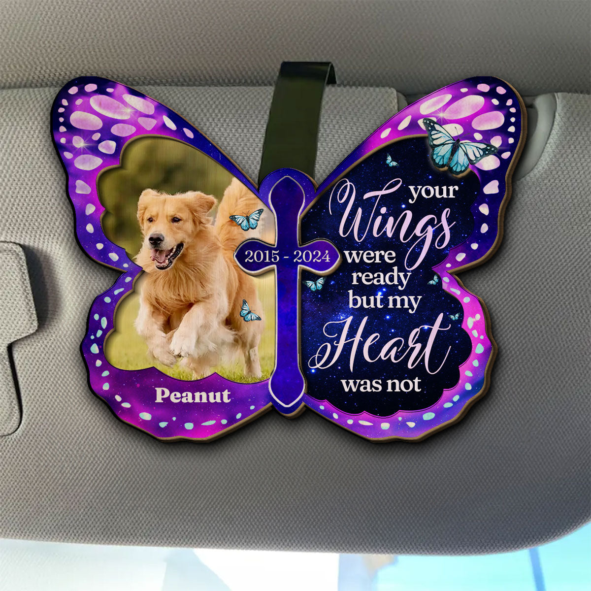 Always Beside You Ver Pet - Personalized Car Visor Clip
