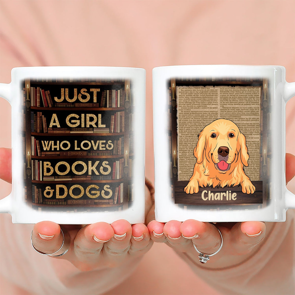 Custom Christmas Birthday Gifts For Dog Lovers • Just A Girl - Personalized Coffee Mug
