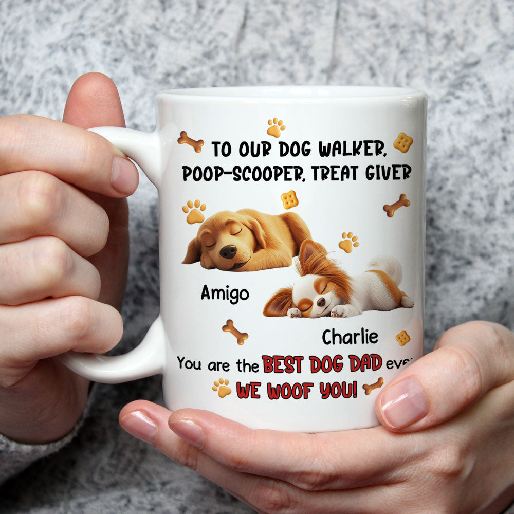 Custom Father's day Birthday Gifts For Dog Dad, Dog Lovers • To My Best Dog Walker - Personalized Coffee Mug