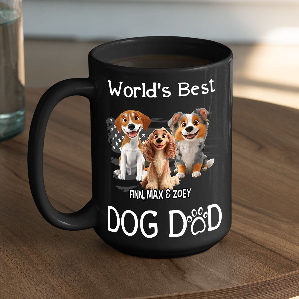 Custom Father's day Birthday Gifts For Dog Dad, Dog Lovers • Worldwide Best Dad - Personalized Coffee Mug