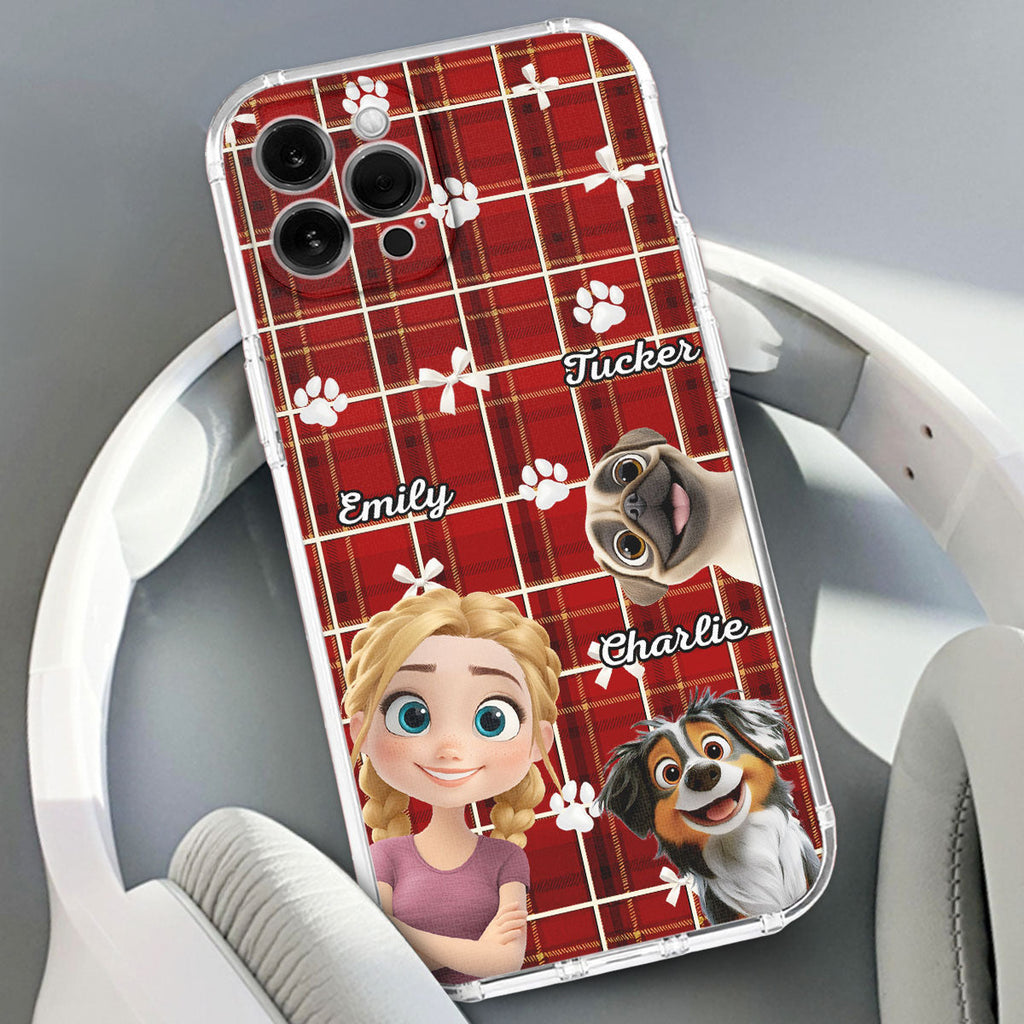 Dog Mom Bow Paw - Personalized Phone Case