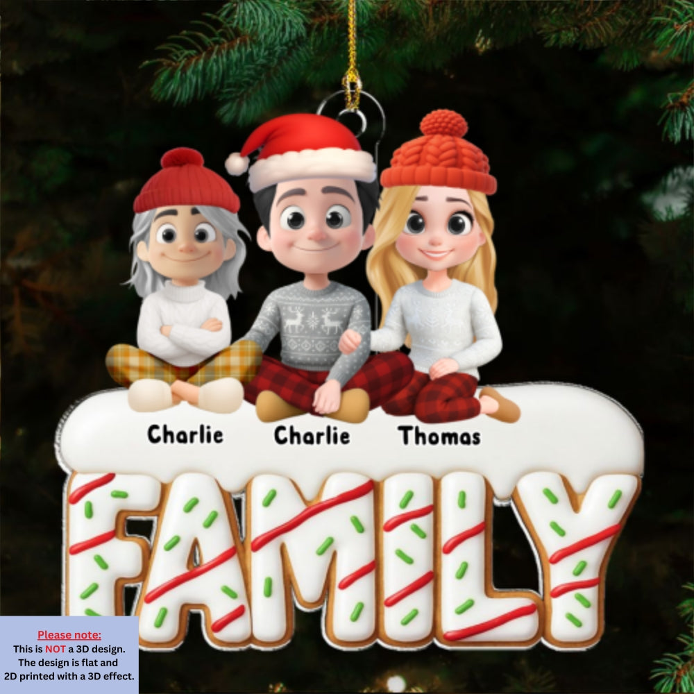 Sweetest Christmas As A Family - Personalized Acrylic Ornament