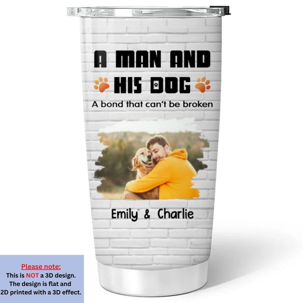 Custom Photo Christmas Birthday Gifts For Dog Lovers • Human And Their Dog Cartoon Christmas Ver New Photo - Personalized Tumbler