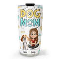 Custom Christmas Birthday Gifts For Dog Mom, Dog Lovers • The Dog Mom - Personalized 3D Inflated Effect Tumbler