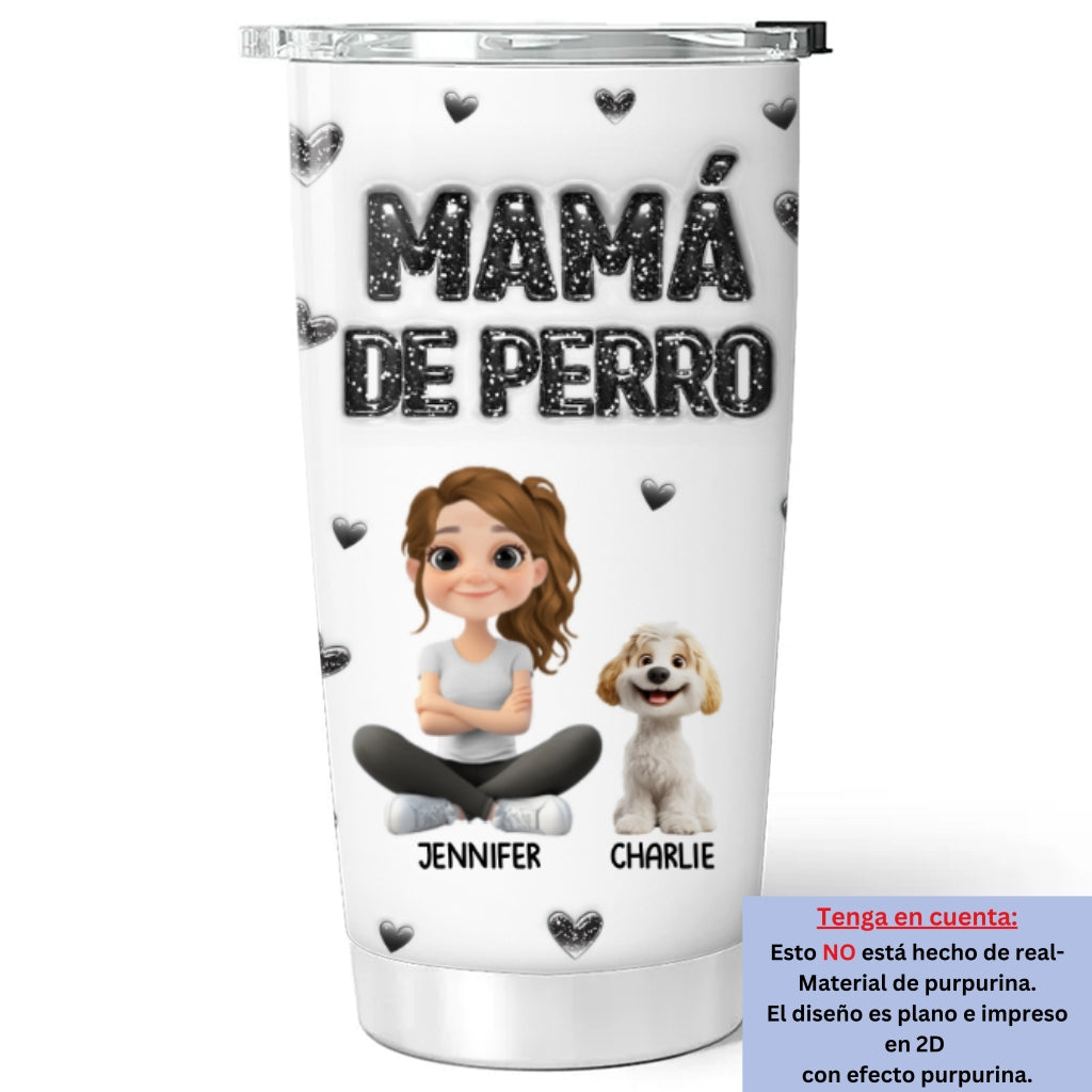 Custom Christmas Birthday Gifts For Dog Mom, Dog Lovers • Te Adoro - Vaso Personalizado con Efecto 3D Inflado