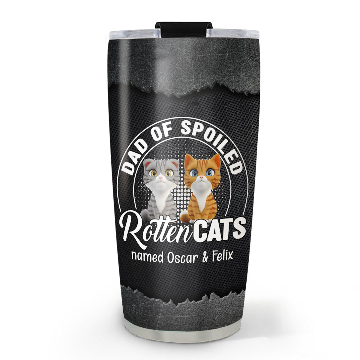 Custom Christmas Birthday Gifts For Cat Lovers • Rotten Cat Cartoon - Personalized Tumbler
