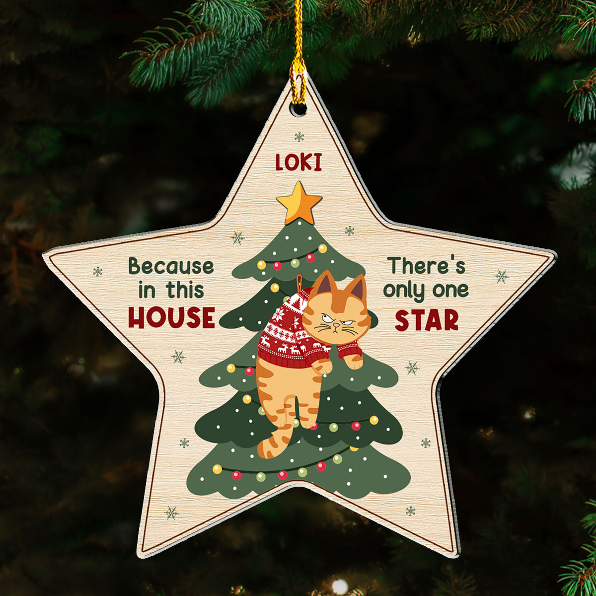There's Only One Star In This House - Personalized Acrylic Ornament