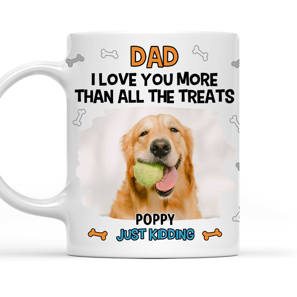 Custom Photo Father's day Birthday Gifts For Dog Dad, Dog Lovers • Just For Fun Photo - Personalized Coffee Mug