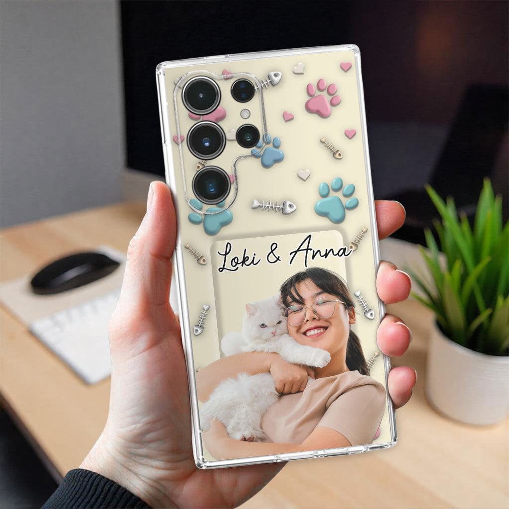 Cat Mom Cartoon Photo - Personalized 3D Effect Phone Case