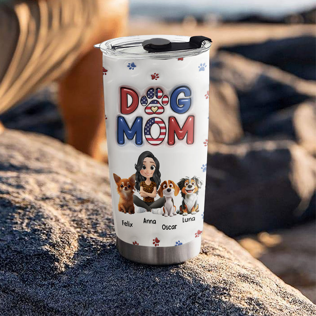 Custom Mother's Father's day Birthday Gifts For Dog Parents • My Lovely Dog - Personalized 3D Inflated Effect Tumbler