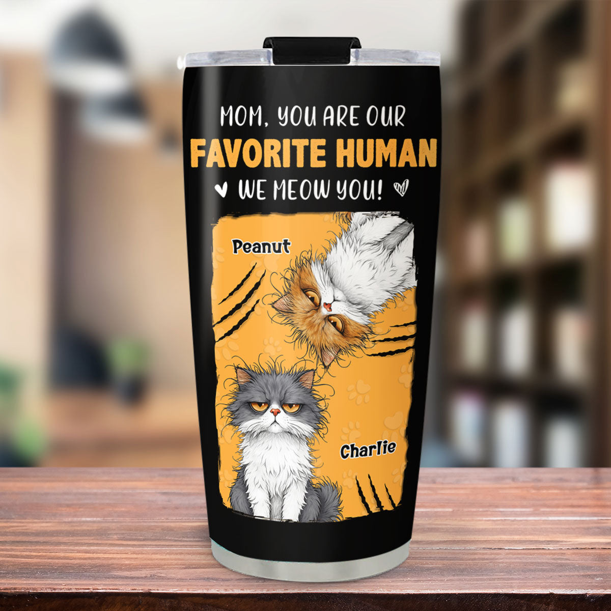 Custom Christmas Birthday Gifts For Cat Lovers • I Meow You - Personalized Tumbler