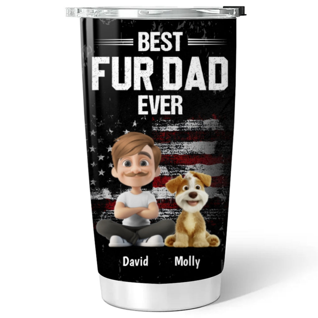 Custom Father's day Birthday Gifts For Pet Dad, Pet Lovers • American Pet Dad - Personalized Tumbler