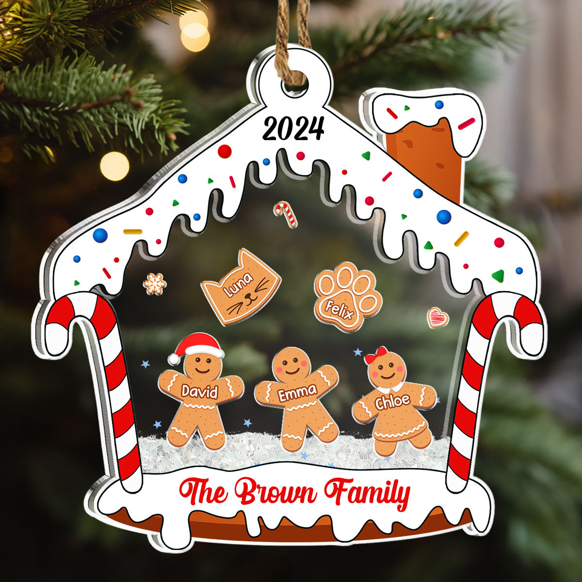 Member Of Family - Personalized Acrylic Shaker Ornament