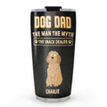Custom Father's day Birthday Gifts For Dog Dad, Dog Lovers • The Snack Dealer Dog Dad - Personalized Tumbler