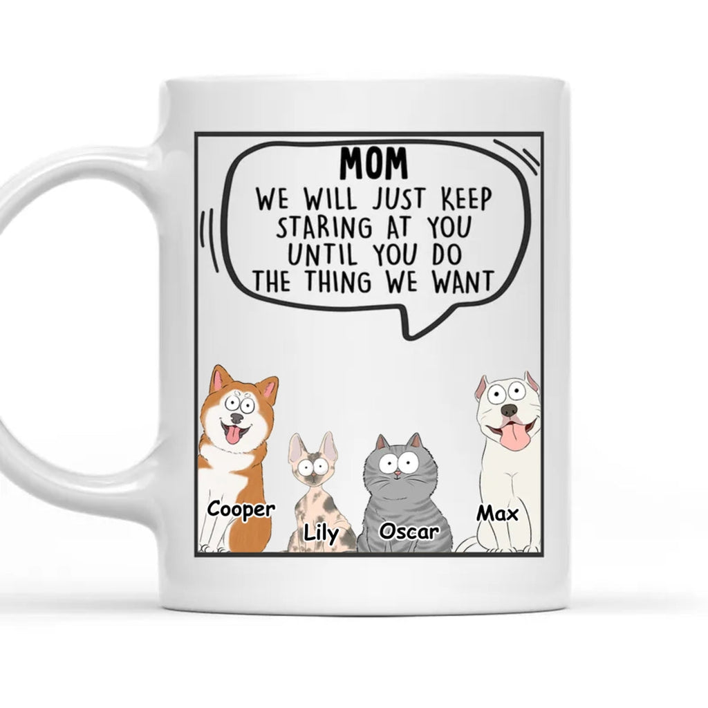 Custom Mother's day Birthday Gifts For Cat Mom, Cat Lovers • Pets Will Just - Personalized Coffee Mug
