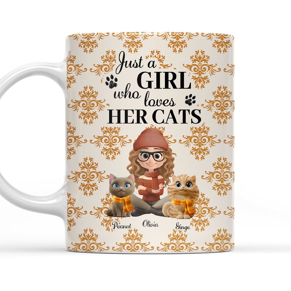 Custom Christmas Birthday Gifts For Pet Mom, Pet Lovers • Pumskin Cat Autumn - Personalized Coffee Mug