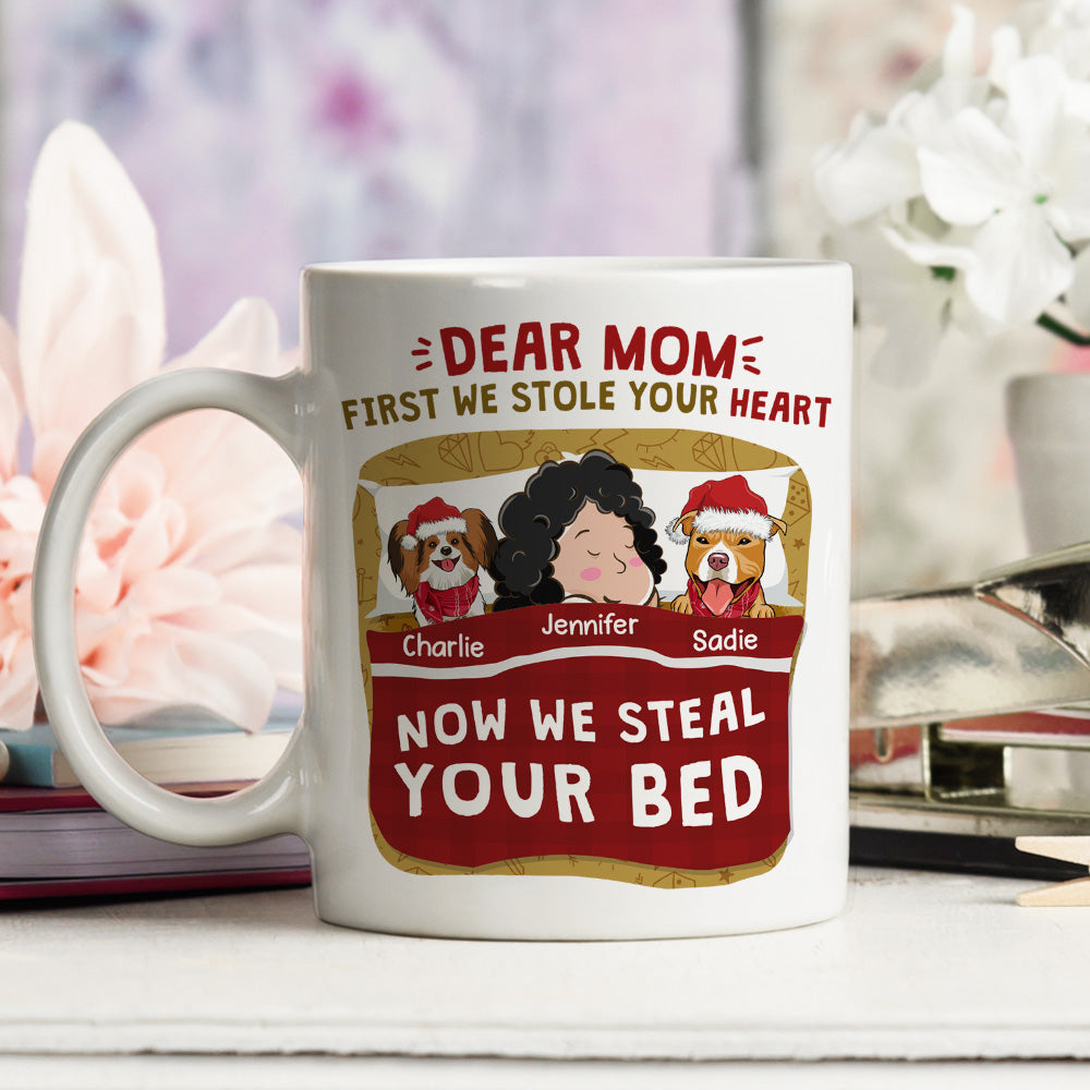 Custom Christmas Birthday Gifts For Dog Lovers • Dog Mom Dad I Stole Your Heart - Personalized Coffee Mug