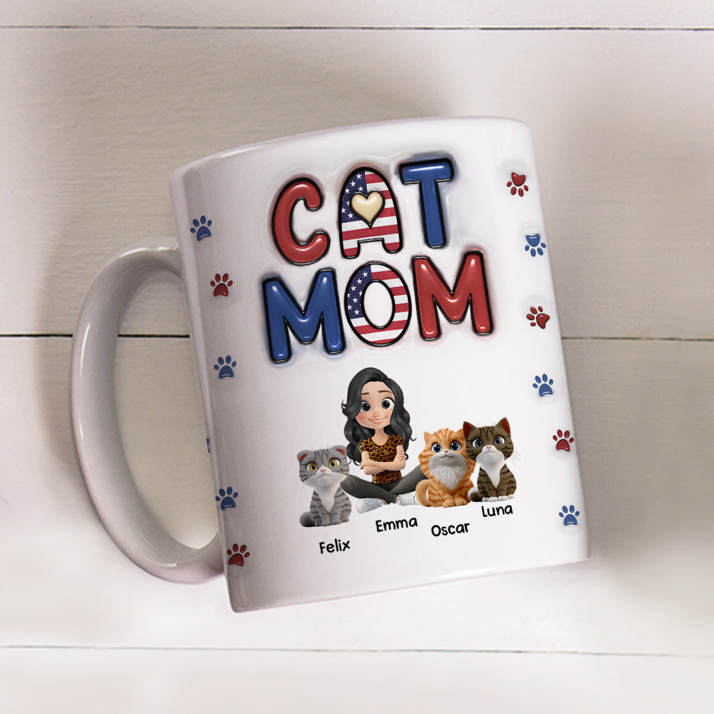 Custom Christmas Birthday Gifts For Cat Lovers • My Lovely Cat - Personalized 3D Inflated Effect Mug
